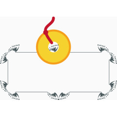 黑色矢量日式边框