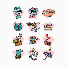 矢量卡通创意图案