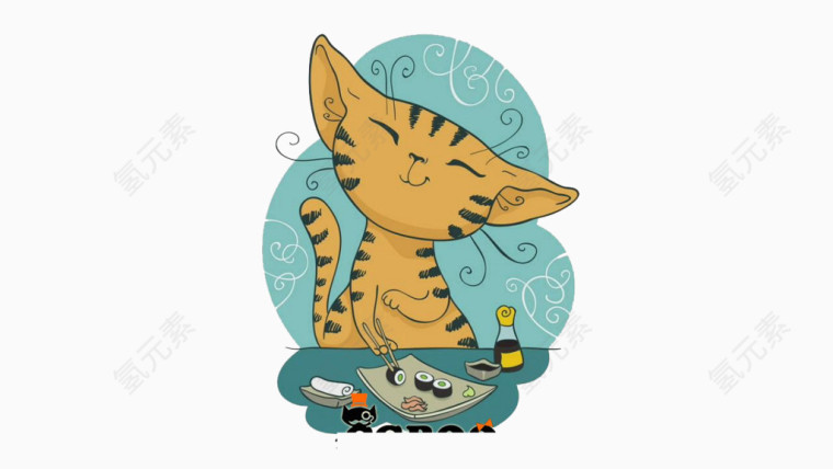 可爱色小猫