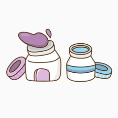 牛奶的卡通瓶装