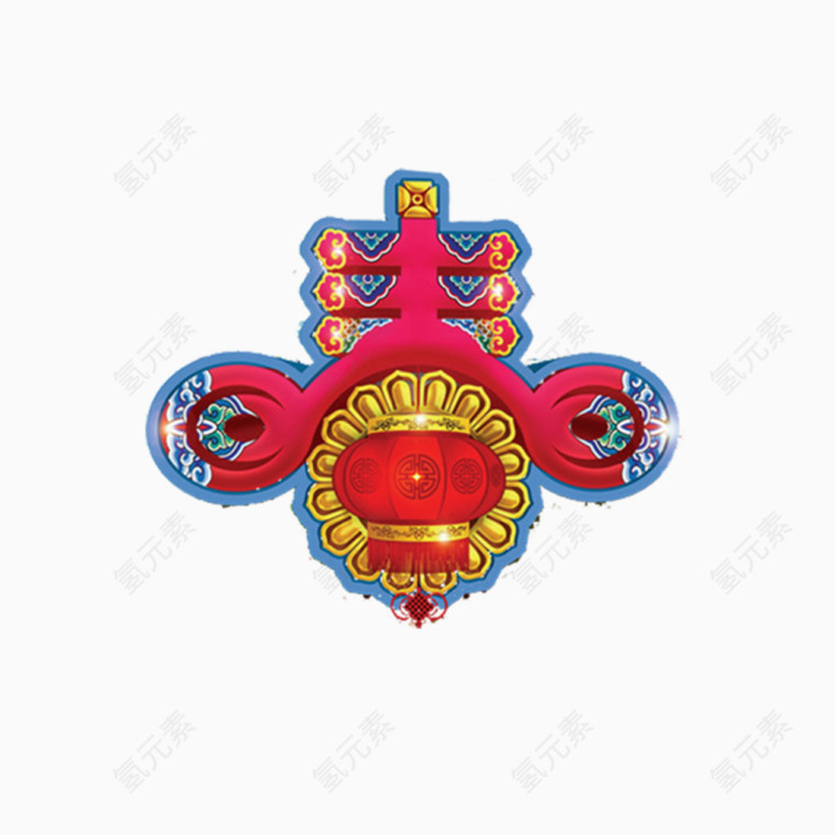 红色中国风节日灯笼装饰