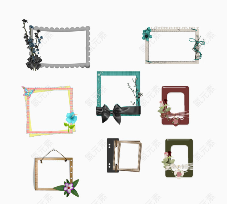 方形花纹照片墙