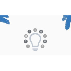 蓝色彩墨涂鸦ppt模板