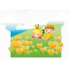 矢量手绘儿童插画素材