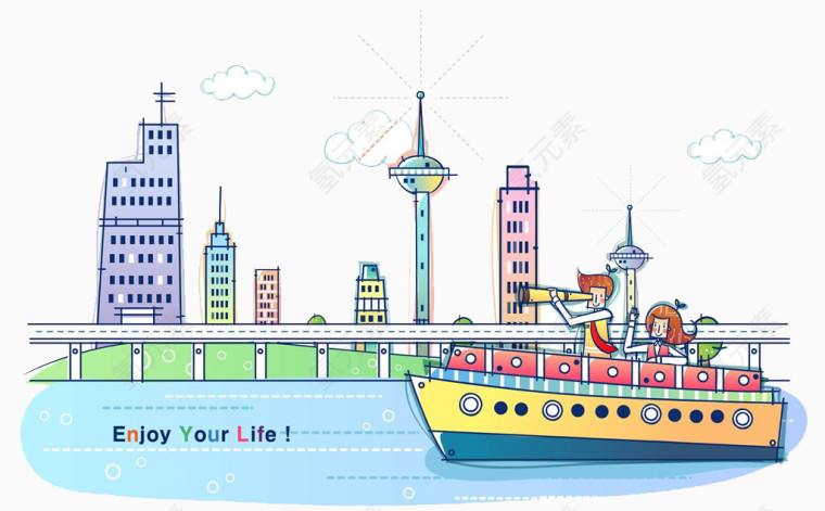 卡通海上邮轮