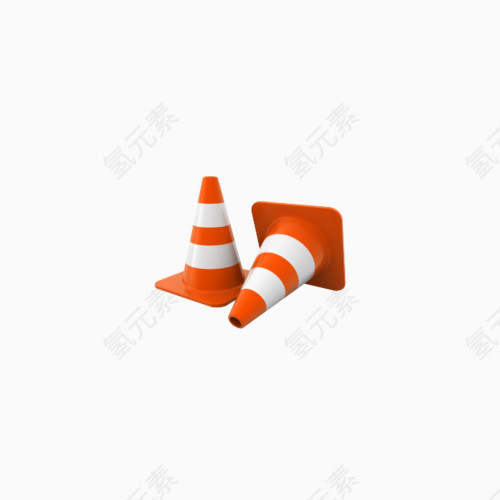 街道 路障 橙色 白色