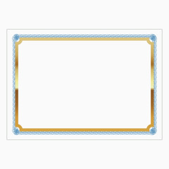 矢量彩色装饰荣誉证书边框