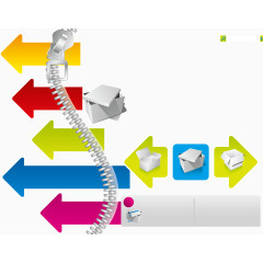 创意拉链海报矢量图