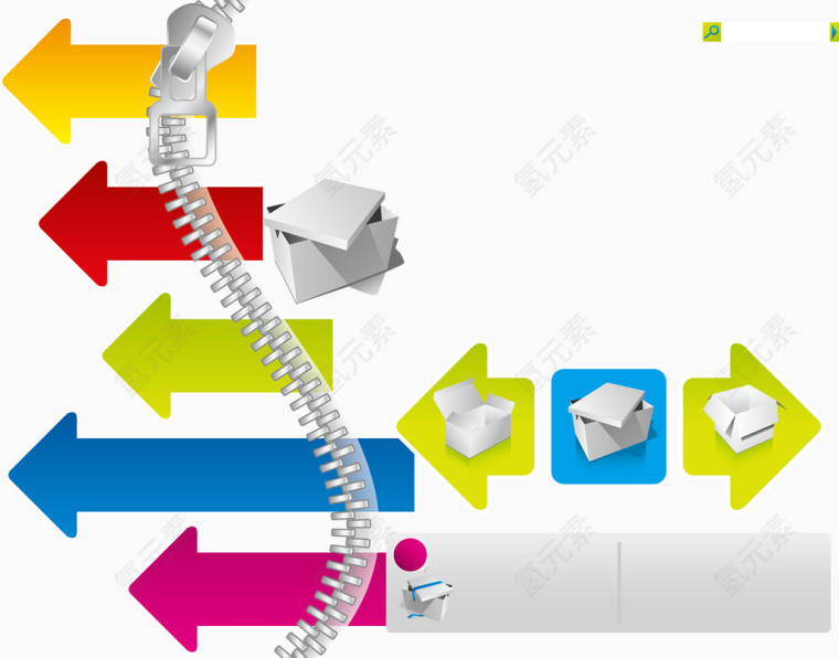 创意拉链海报矢量图