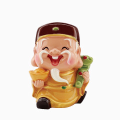q版土地公金元宝
