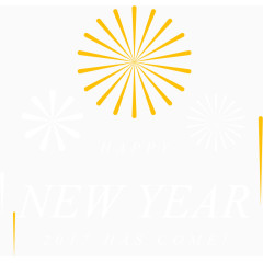 烟花背景新年卡