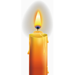 矢量手绘燃烧的蜡烛