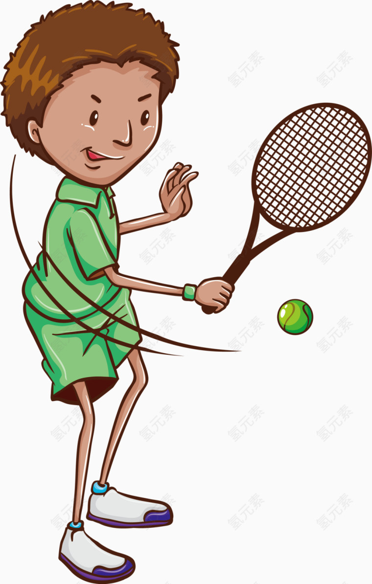 绿色少年网球比赛
