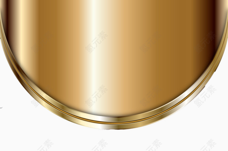 矢量金色椭圆