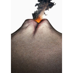 创意设计-嘴巴与火山