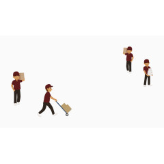 矢量马路送货员