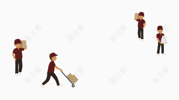 矢量马路送货员
