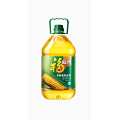 一桶绿色包装福临门花生油