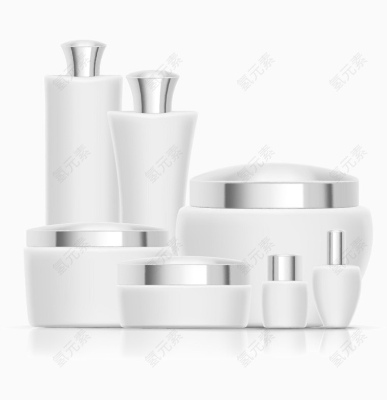 白色女性化妆品包装瓶子