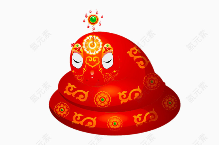 打瞌睡的卡通蛇