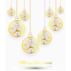 金色花纹挂饰球