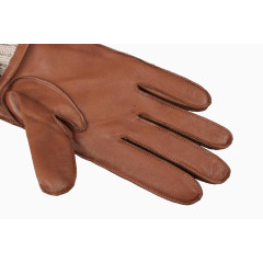 棕色保暖皮质棉手套
