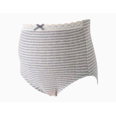 犬印本铺孕妇灰白条纹蕾丝内裤