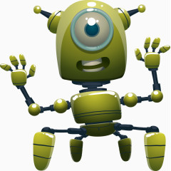 绿色矢量机器人