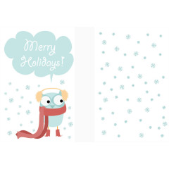 矢量猫头鹰卡片