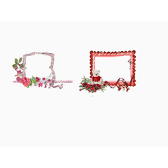 花卉点缀背景框