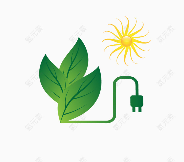绿色节能矢量图