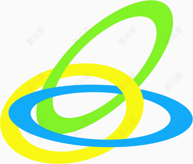 彩色炫酷飘逸时尚创意圆环