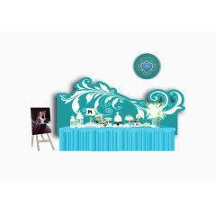 茶歇区婚礼背景素材