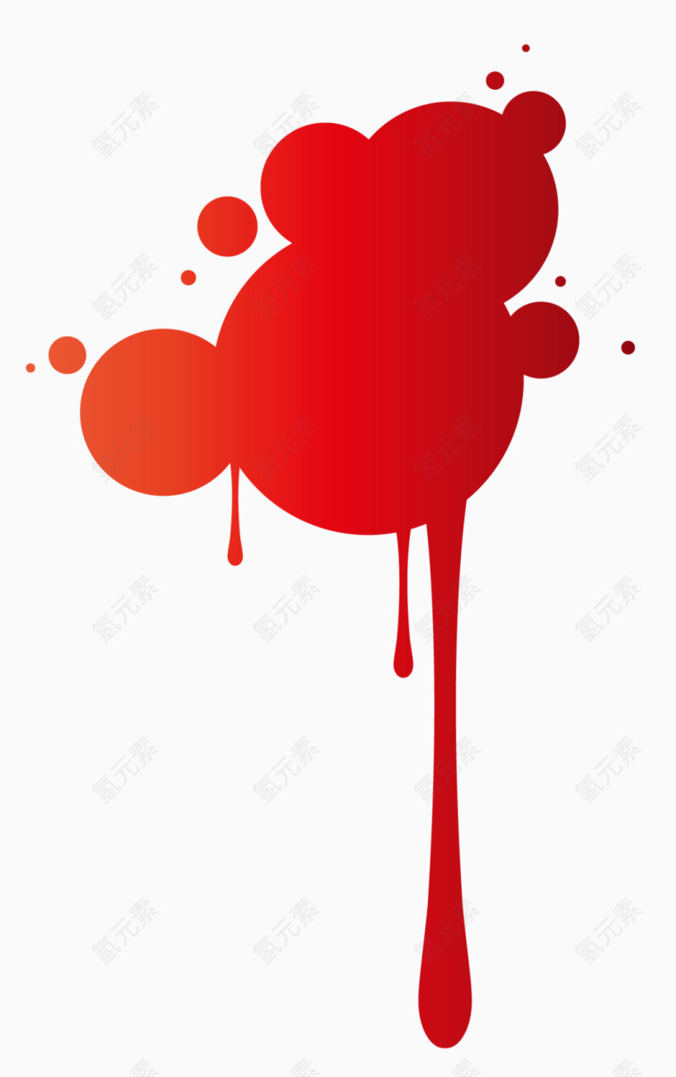 矢量几何圆形墨迹