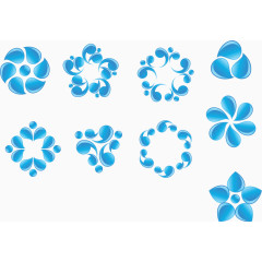 蓝色矢量水资源矢量图标