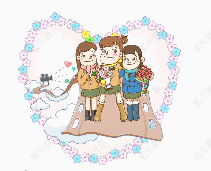 卡通可爱学生教师节
