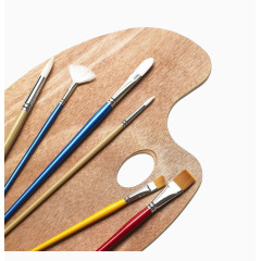 实拍的油画调色木板