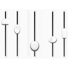 黑色白色声音调节按钮