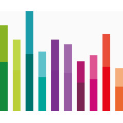 彩色渐变商务图表
