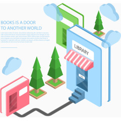 矢量手绘读书充电