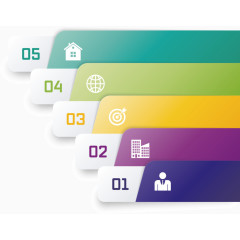 矢量创意设计横向条纹目录图