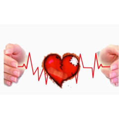 卡通心脑血管元素