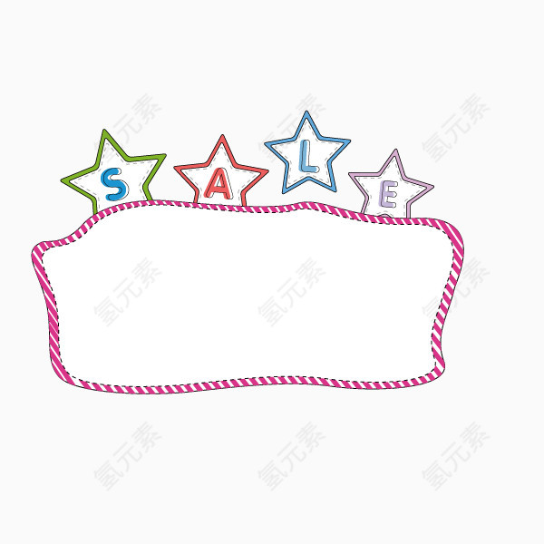 文案背景元素  边框 卡通 矢量图 sale 销售