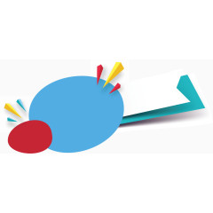 不规则图形标签矢量图