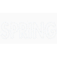 spring英文字体素材