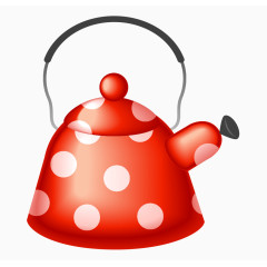 水壶红色斑点矢量