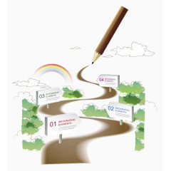 彩虹桥素材矢量