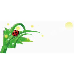 绿色环境瓢虫海报元素
