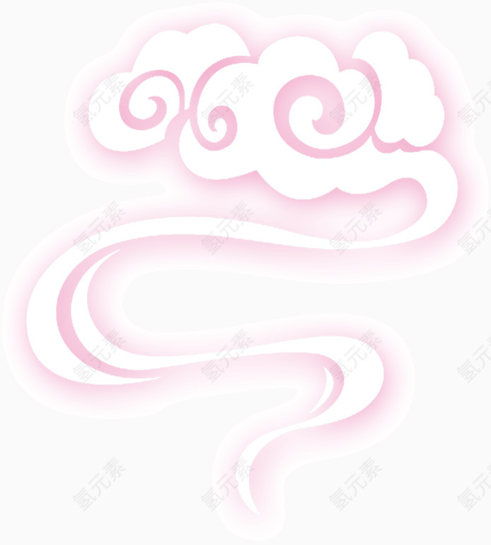 红色的喜庆的祥云