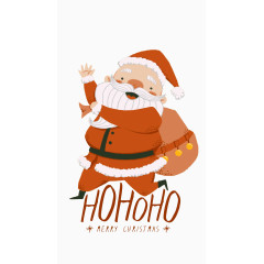 清新可爱儿童手绘插画圣诞老人